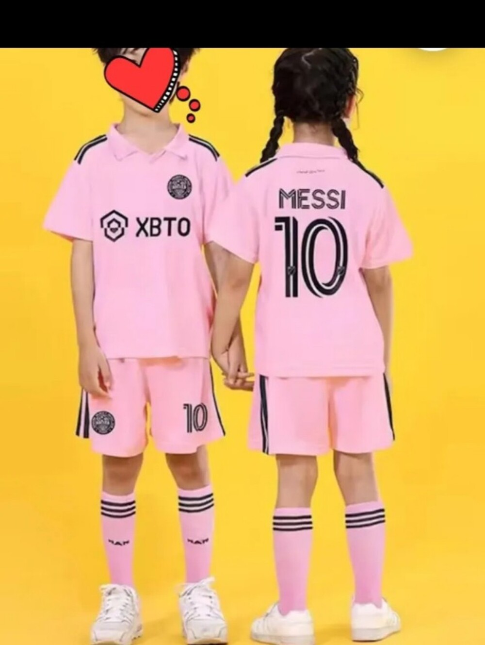 Kids #10 Mess! 2026 Soccer Jersey and Shorts Set.